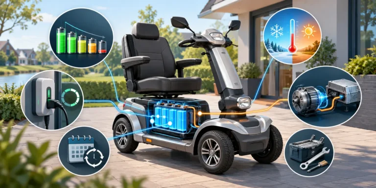 Read more about the article Hoe lang gaat een scootmobielaccu mee? Factoren die de levensduur bepalen